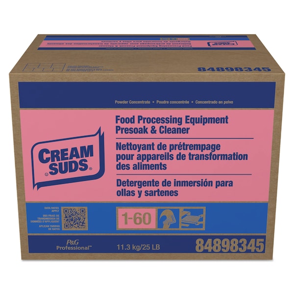 Cream Suds Manual Pot and Pan Detergent with Phosphate, Baby Powder Scent, Powder, 25 lb Box 02100 - main